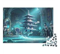 Floating Pagoda Palace 1000 Piece Jigsaw Puzzle Adults Paper Puzzle Game Mysterious Castle Scene Stress Relief Home Decor Gift 38x26cm/1000pcs