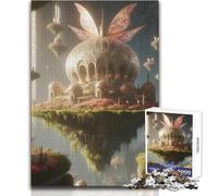 Floating Palace with Butterfly Jigsaws 1000 Pieces for Teenagers Educational Play for Skill Growth for Special Moments Size 38x52cm