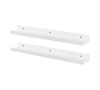 Floating Picture Ledge Wall Shelves - 57cm - Pack of 2 Harbour Housewares White One Size