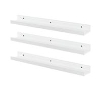 Floating Picture Ledge Wall Shelves - 57cm - Pack of 3 Harbour Housewares White One Size