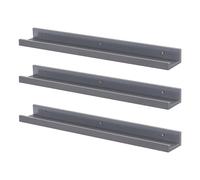 Floating Picture Ledge Wall Shelves - 57cm - Pack of 6 Harbour Housewares Grey One Size
