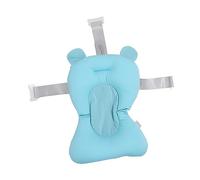 Floating Pillow for Baby Bath, Foldable Spring Breathable. Lovely Baby Bath Support Pillow for Bathroom for Newborn (Blue Bear Shape)