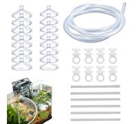 Floating Plant Corral Adjustable Height Baffle | Floating Plant Fence Kit with Suction Cups for Aquarium Betta Tank Indoor, Keeps the Floaters Away from the Filter