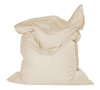 Floating Pool Bean Bag Chair Cover Waterproof Rectangular Beach Sofa Pillow No Filling Lounge Chaise Cushion Beige 100x130cm - Perfect for Outdoor Relaxation