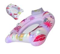 Floating Pool Chair | Floating Toys with LED Lighting | Inflatable Pool Topper with Lights | For Summer Holiday Season, Travel Activities, Relaxation, Sunbathing Practice