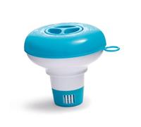 Floating Pool Chlorine Dispenser for Swimming Pool Water Care, Top Loading Tablet Floater, Blue White Pools Accessory, 5