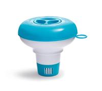 Floating Pool Chlorine Dispenser for Swimming Pool Water Care, Top Loading Tablet Floater, Blue White Pools Accessory, 5 Inch Height Chlorine Dispenser Floating Tablet Holder Chlorinator Floater Water