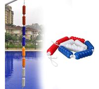 Floating Pool Divider Ropes - 75ft with 8in Floats, Durable Stainless Steel Cable, Bright Red, Yellow, Blue & White - Perfect for Pool Safety & Organization