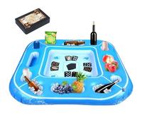 Floating Pool Game Table, Pool Accessories Hot Tub Tray, Portable Fun Waterproof Floating Desk for Summer Adults Vacation Outdoor Kids Lake Family Beach Parties