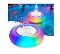 Floating Pool Lights, Two in One RGB Light with Bluetooth Pool Speaker, IP68 Waterproof Sound for Pool Hot Tub Outdoor Parties, Color Changing Show