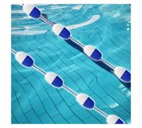 Floating Pool Safety Divider Lane Line - Anti-Wave Safety Rope with 2 Hooks for Swim Club, Ideal for Shallow & Deep Water Areas (24ft/7.3m) - Enhance Pool Safety