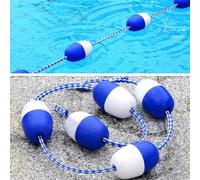Floating Pool Safety Divider Lane Line with Hooks - Durable Nylon for Swim Clubs, Ideal for Shallow and Deep Water Areas, Extends from 3.3ft to 82ft