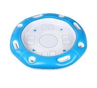 Floating Pool Table - Card Playing Desk Inflatable | Foldable Pool Table with Food Drinks Holder for 4-6 Players Lake Vacation Camping Cabana Beach Resort Cruise