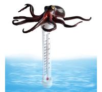 Floating Pool Thermometer, Octopus Shape Gauge, 7.48 Inch Display Design with Glow Feature, Compact Swimming Pool Accessory, Stylish Aquarium and Hot Tub Tool, Outdoor Water Equipment for Summer Usage