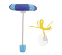 Floating Pool Thermometer with Probe, Blue Stainless Steel