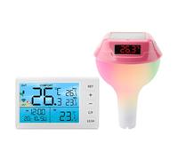 Floating Pool Thermometers With Solar Power LED Light And Easily To Read Digital Thermometers With 2200mAh Battery LED Pool