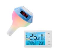 Floating Pool Thermometers With Solar Power LED Light And Easily To Read Digital Thermometers With 2200mAh Battery LED Pool