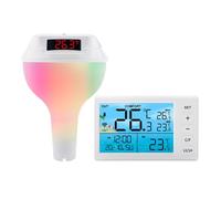 Floating Pool Thermometers With Solar Power LED Light And Easily To Read Digital Thermometers With 2200mAh Battery LED Pool