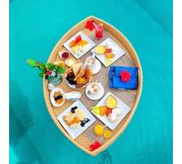 Floating Pool Tray - Hand-Woven Serving Tray for Pool, Table & Bar - Load Bearing 5-7kg - Ideal for Spas and Pool Parties