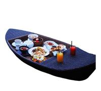 Floating Pool Tray Pool Accessories Rattan Woven Serving Tray Portable Floating Pool Tray Floating Serving Tray Table Breakfast Tray