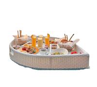 Floating Pool Tray Pool Accessories Serving Tray Rattan Floating Refreshment Table Tray For Swimming Pool On The Water