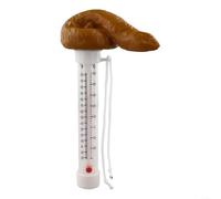 Floating Poop Thermometer with Clear Fahrenheit and Celsius Temperature Display for Pool and Garden Pond Use