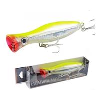 Floating Popper Bait for Freshwater and Saltwater Environments Designed for High-Visibility Fishing Scenarios (40g12.5cm 4#Yellow)
