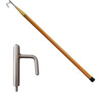 Floating Push Pole for Boats - Extra Long Telescoping Extension for Docking and Rescuing - Heavy Duty Pickup Hook