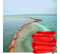 Floating PVC Oil Containment, Reusable Industrial Spill Barrier, Interception Barrier, Multiple Sizes Optional, for Waterweed/ Water Surface Garbage, Long-term Layout On Water, Marine/ Docks/ Ports