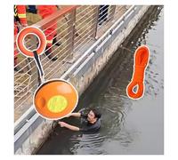 Floating Rescue Launch Discs (3 Pack) - Launchable Rescue Equipment with 6.5" Rubber Ring and 131' Rope, Essential Drowning Rescue Kit for Safety in the Drowning