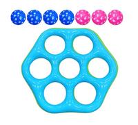 Floating Ring Game - Hexagon Water Toss Toy, Summer Pool Activity Set with Bright Target Rings, Fun Skill Challenge Feature for Competitive Play, Ideal for Backyard Beach Lake Pool Vacation Family
