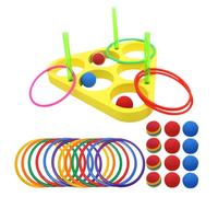 Floating Ring Throwing Game in Water - Hoop Game - Water Activities with Triangle and Balls, Floating Foam Balls for Motor Development at the Beach, Garden or Outdoors