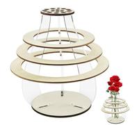 Floating Ring Vase for Flower Bouquet Building Set, Display Stand for Roses, Cherry Blossom, Sunflower, Tulips, Daffodils, Spliceable vase decoration for Flower Lover,DIY enthusiasts