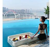 Floating Serving Trays for Pool & BeachPerfect for Drinks Brunch & Snacks on WaterIdeal for Sandbars Spas Parties & Summer Fun