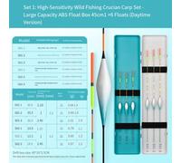 Floating Set Full Set, Highly Sensitive Eye-Catching Wild Fishing Float Kit Thickened Crucian Carp Shallow Water(A)