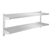 Royal Catering Floating Shelf - 2 Tier - 140 cm RCWR-140.2