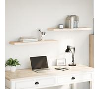 Floating Shelf 90x23.5x4 cm Oak Veneer Engineered Wood Metal Invisible Bracket.