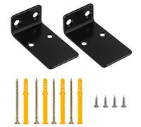 Floating Shelf Bracket, 2 PCS Scaffold Board Shelf Brackets, 3.5 Inch Wall Mounted Shelving L Wall Brackets for Shelves for Walls Scaffold Boards Shelf Supports(Black) (9cm/3.54inch/2pcs)