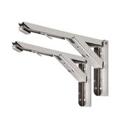 Floating Shelf Bracket 4Pcs Folding Shelf Bracket Stainless Steel Heavy Duty Triangle Brackets Wall Mounted Bench(14 inch)