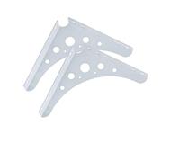 Floating Shelf Bracket, Heavy Duty 2 Pack Modern Wall Mounted Shelving Brackets Corner Supports Shelves Bracket with Screws(White,12inch(30cm))