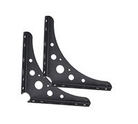Floating Shelf Bracket, Heavy Duty 2 Pack Modern Wall Mounted Shelving Brackets Corner Supports Shelves Bracket with Screws(Black,12inch(30cm))