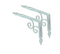Floating Shelf Bracket, Heavy Duty 2pcs Display Shelf, Triangle Iron Bracket Decorative Wall Mounted Supporter Right Angle Brackets(White,12inch(29cm))
