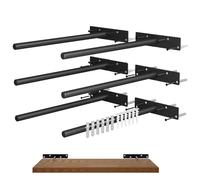 Floating Shelf Brackets, 10 inch Hidden Shelf Brackets Heavy Duty Blind Shelf Support, 200LBS Load Capacity, 6 Pack Floating Shelf Hardware for DIY Wood Wall Floating Shelves