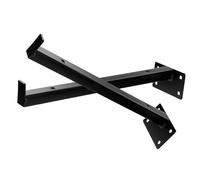Floating Shelf Brackets 2 Pack (25cm 30cm 35cm 40cm 50cm) Metal Lip Bracket Retro Wall Mounted Square Shelf Supports(Black,25cm/9.84in)