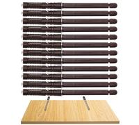 Floating Shelf Brackets - Heavy Duty Wood Invisible Concealed Shelf Brackets with Screws,DIY Adjustable Wall Mounted Fixings Hardware Blind Supports Shelves Ø10 x 100mm (12 Pack)