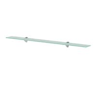 Floating Shelf Clear 100x10 cm 8mm Tempered Safety Glass with Zinc Clip Brackets