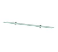 vidaXL 2x Floating Shelves Glass 100x10cm 8mm Wall Mounted Shelf Display Stand