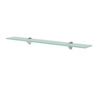 vidaXL Floating Shelves 2 pcs Glass 70x20 cm 8 mm, Black