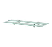 vidaXL Floating Shelf, Transparent Glass Wall Shelf, 70x10 cm, Modern Design, 8mm Thickness, Suitable for Living Room, Bedroom, Bathroom, Office, 10kg Load Capacity