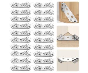 Floating Shelf L Angle Corner Brackets Bracket Pegs Brace Pins Heavy Duty for Shelves Wood, 20 Pcs
